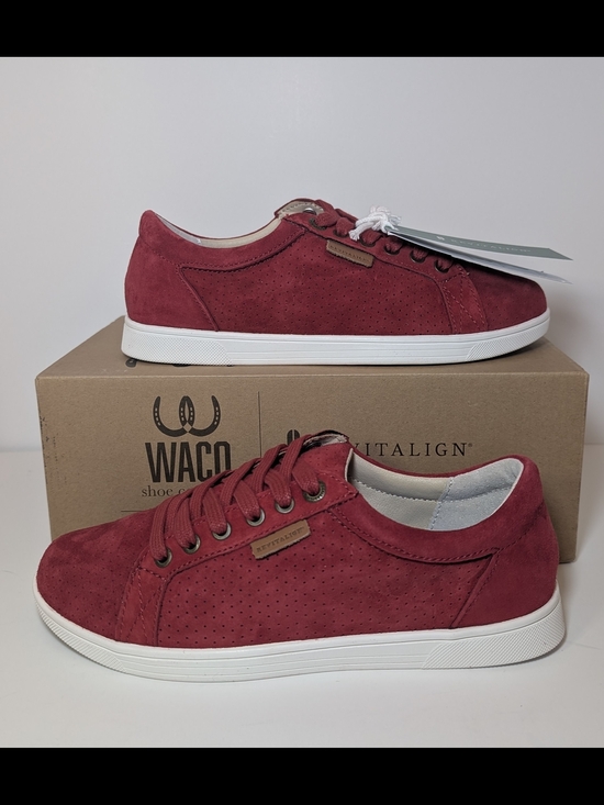 Wacom Shoes - Waco Revitalign Women’s Burgundy Suede Sneakers - Size 6.5 - NIB Orthotic Comfor